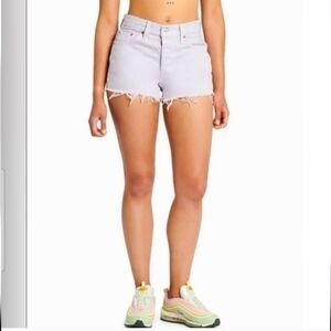 Levi's Origional 501 Cutoff Denim Short Washed Lilac